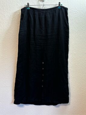 Click by Color Me Cotton Linen Whimsigoth Maxi Skirt Large